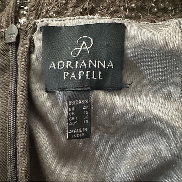 Adrianna Papell Beaded Mesh Gown Mother of the bride dress - Picture 12 of 16